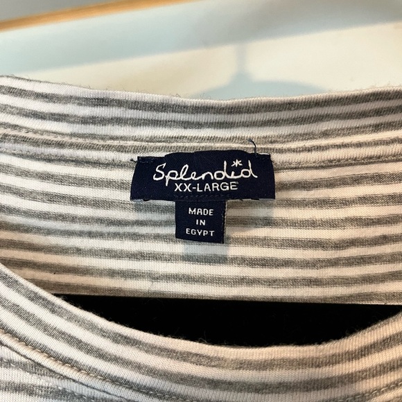 Splendid Gray Striped Tee - Picture 2 of 3